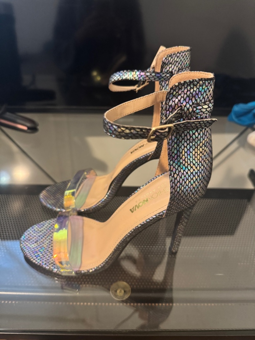 fashionnova snake print stilettos